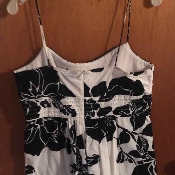 ☀️White& Black Floral Cotton Sundress - Picture 5 of 11